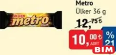 ÜLKER METRO ÇİKOLATA 36 G